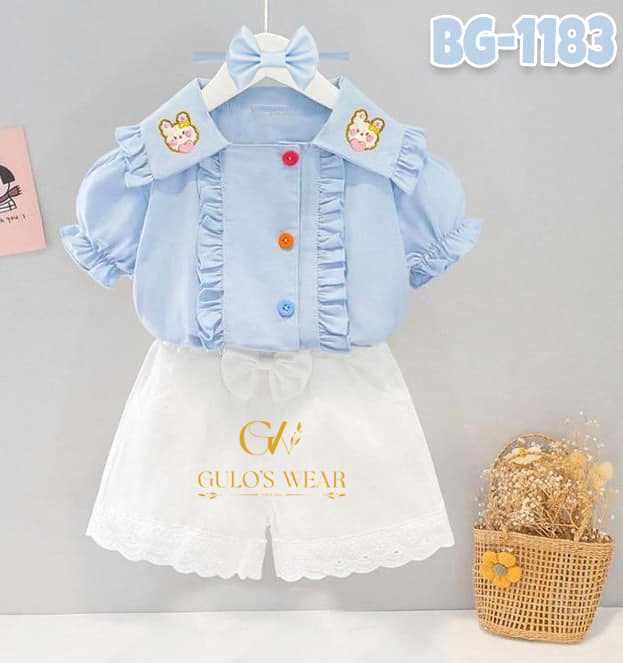 Baby girls Summer Tops & Pant Set BG-1183