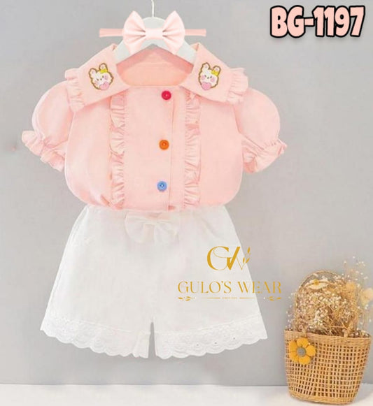 Baby girls Summer Tops & Pant Set BG-1183