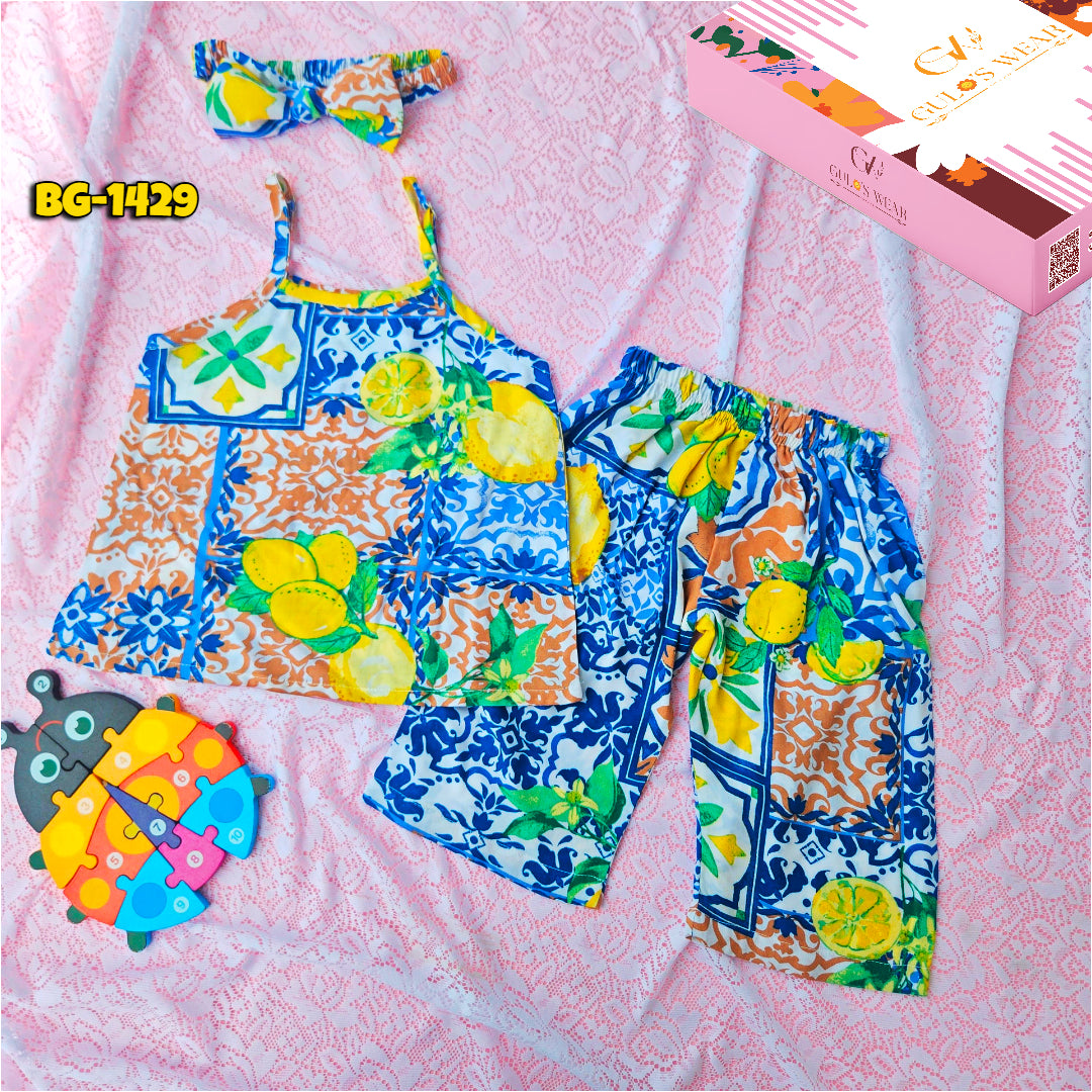 Baby girls Summer Tops & Pant Set BG-1429