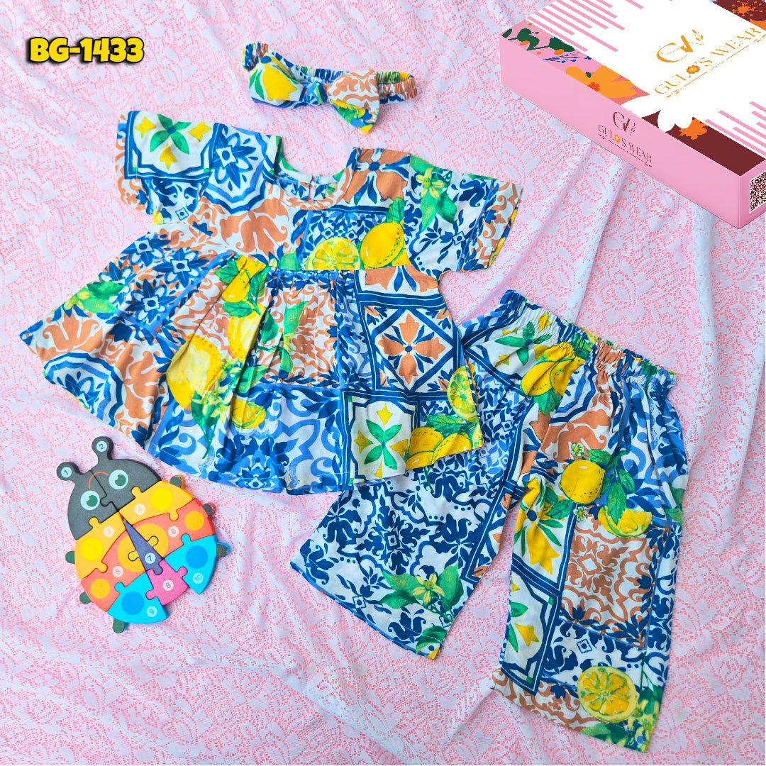 Baby girls Summer Tops & Pant Set BG-1433