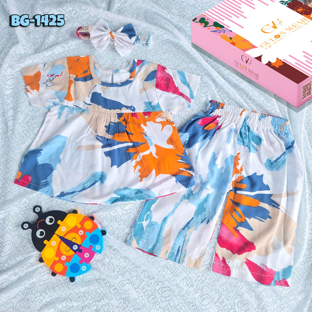 Baby girls Summer Tops & Pant Set BG-1425