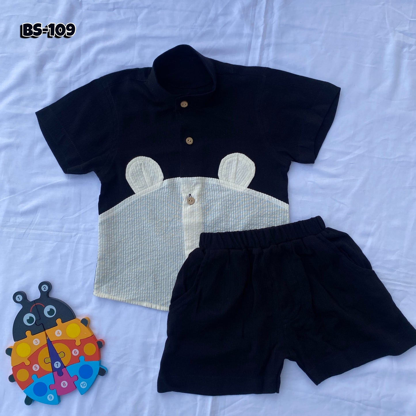 Boys Summer Shirt & Half Pant Set-BS-109