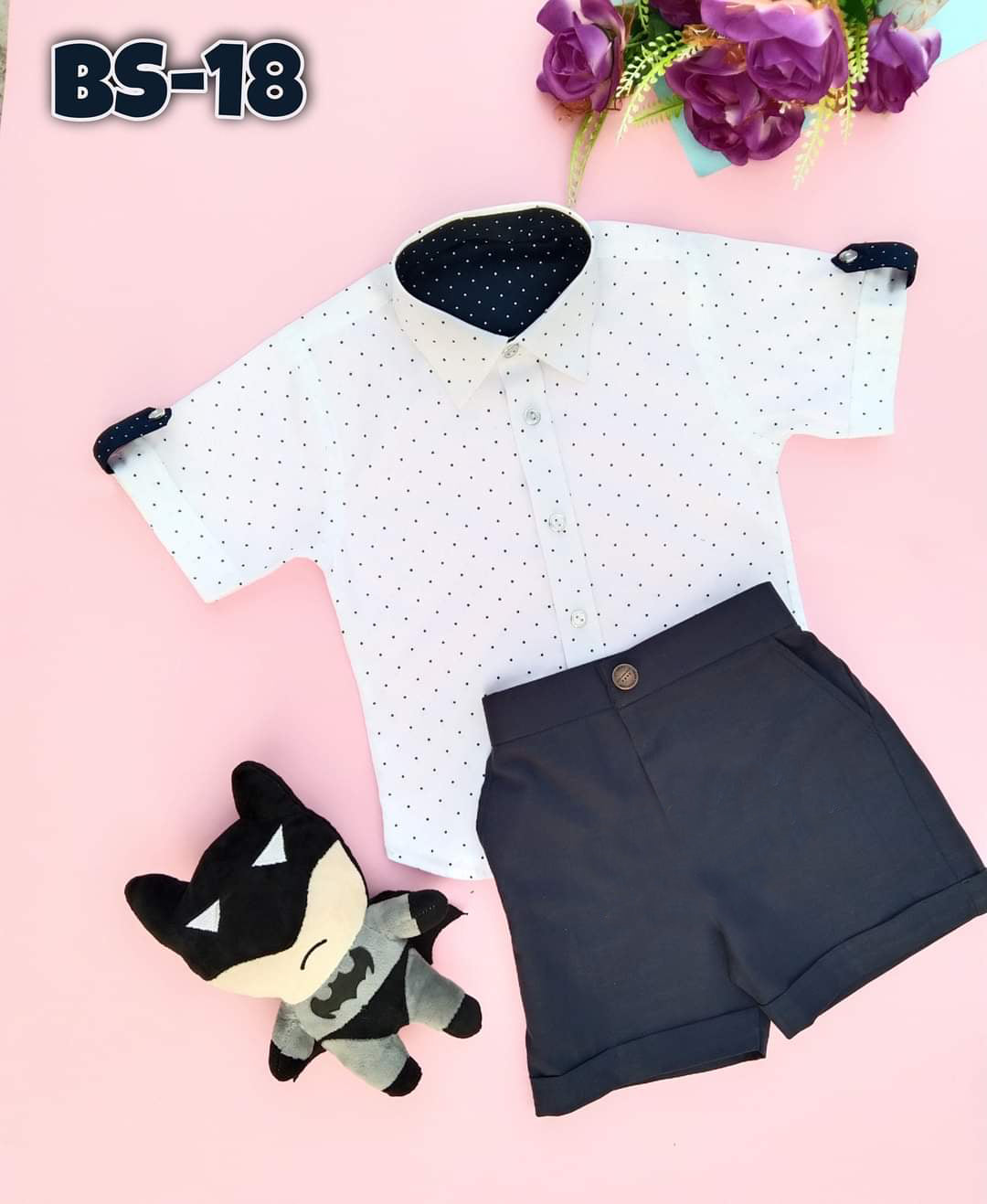 Boys Summer Shirt & Half Pant Set-BS-18