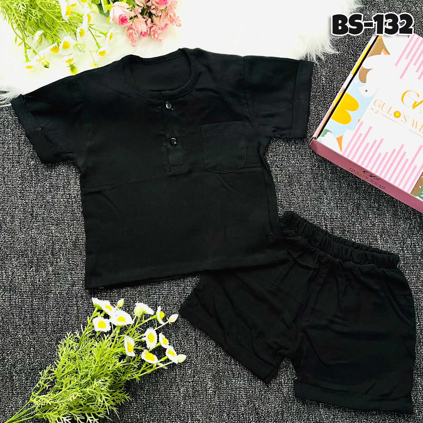 Boys Summer Shirt & Half Pant Set-BS-121