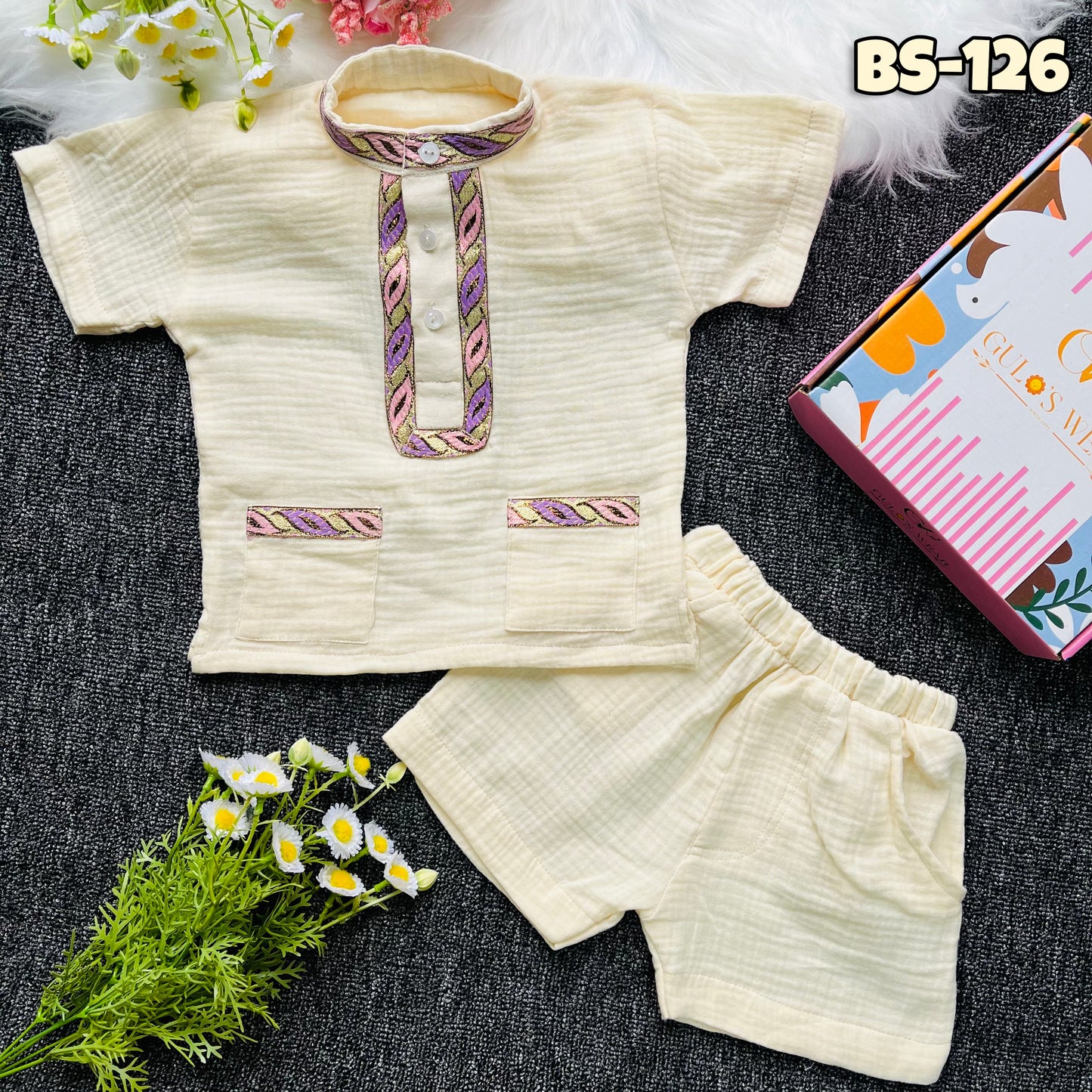 Boys Summer fotua & Half Pant Set-BS-125