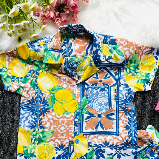 Boys Summer Shirt & Half Pant Set-BS-120