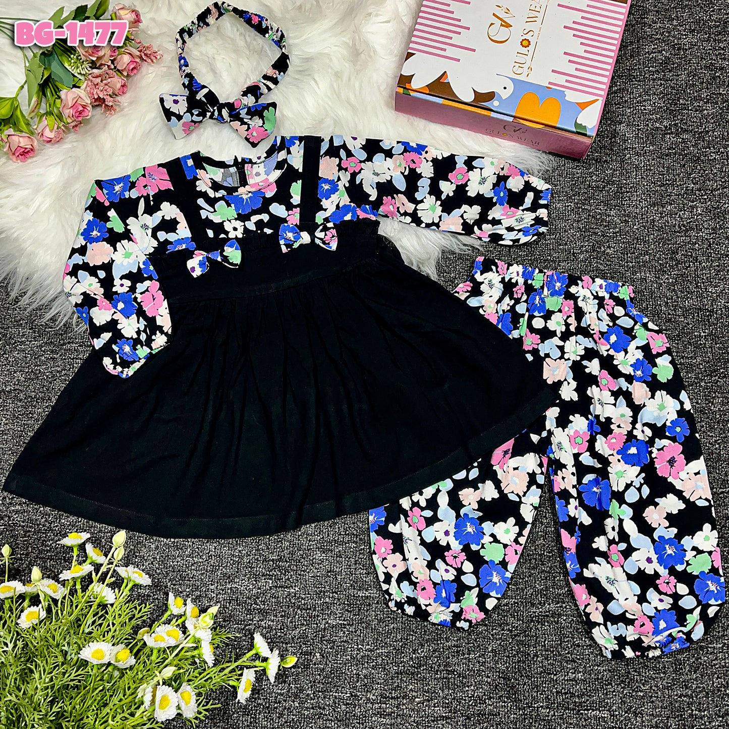 Baby girls full sleeve frock BG-1477