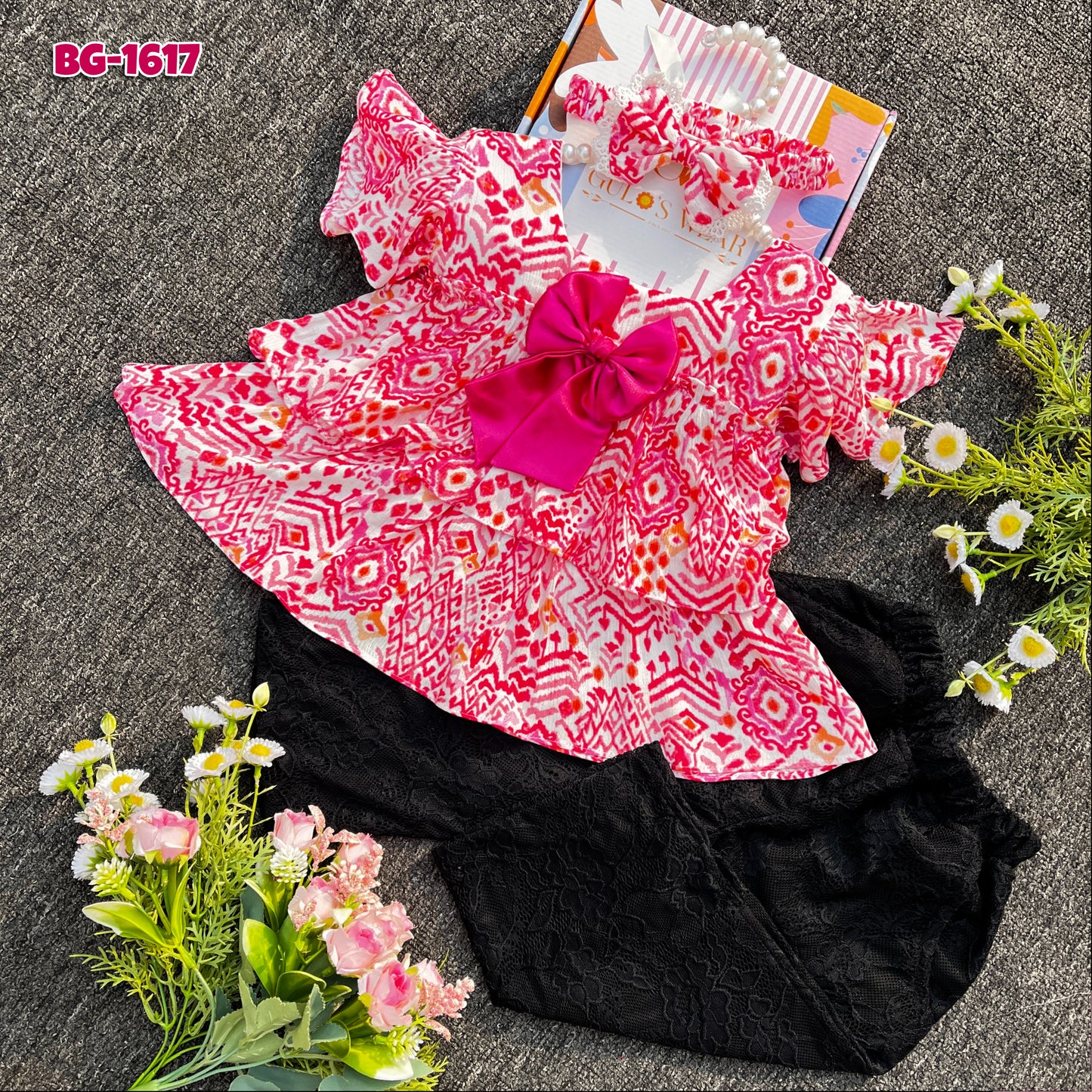 Baby Girls Summer Tops and Pant Set-BG-1617
