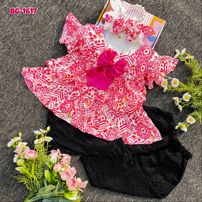 Baby Girls Summer Tops and Pant Set-BG-1617