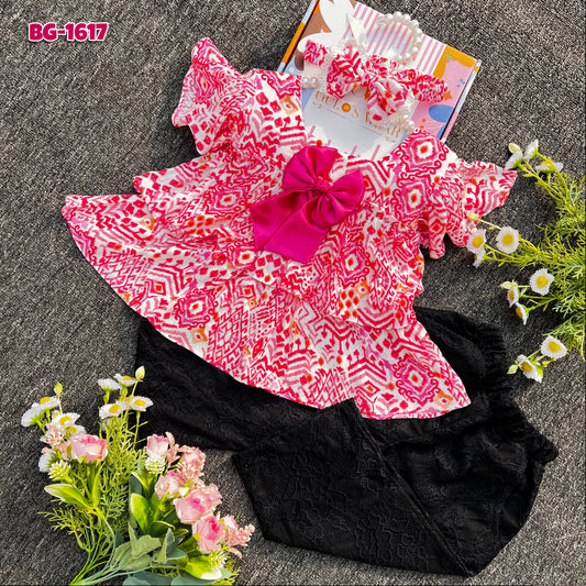 Baby Girls Summer Tops and Pant Set-BG-1617
