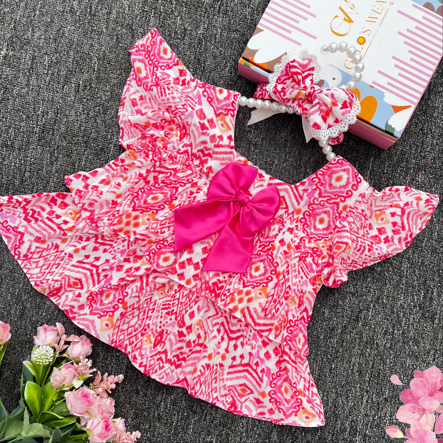 Baby Girls Summer Tops and Pant Set-BG-1617