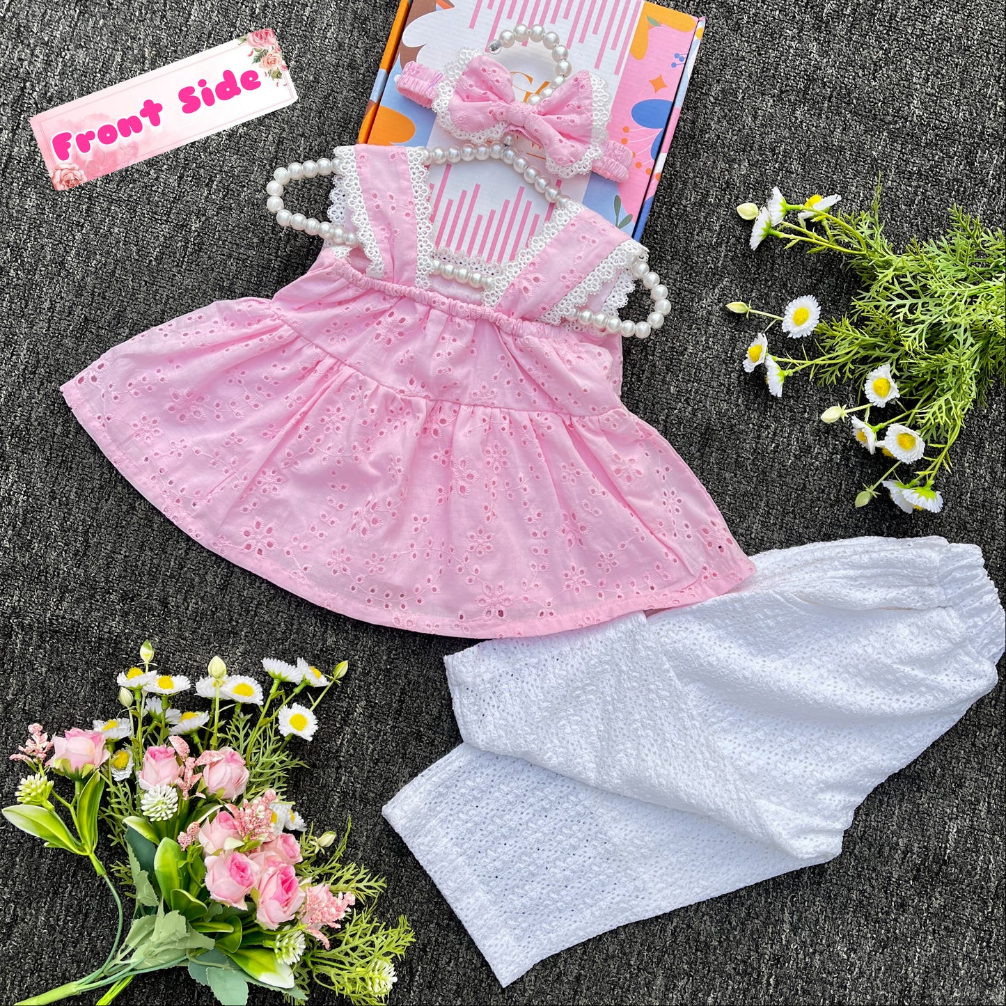 Baby Girls Summer Tops and Pant Set-BG-1626