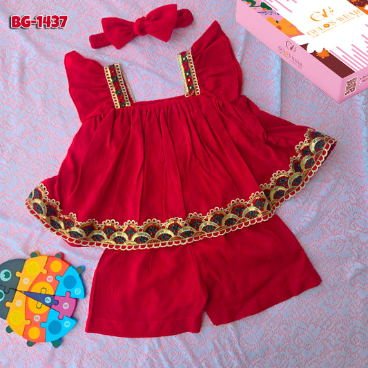 Baby girls Summer Tops & Pant Set BG-1437