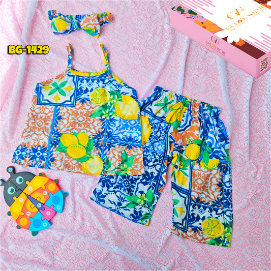 Baby girls Summer Tops & Pant Set BG-1429