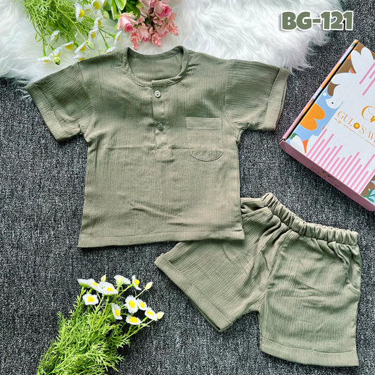 Boys Summer Shirt & Half Pant Set-BS-121