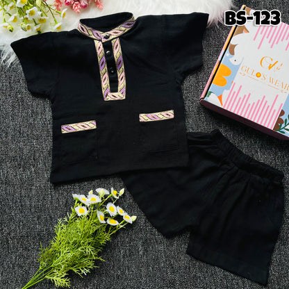 Boys Summer fotua & Half Pant Set-BS-125