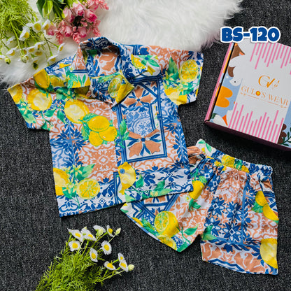 Boys Summer Shirt & Half Pant Set-BS-120