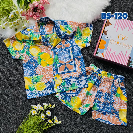 Boys Summer Shirt & Half Pant Set-BS-120