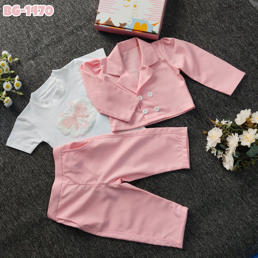 Baby Girl Tops- T-Shirt & Pants Set-code-1470