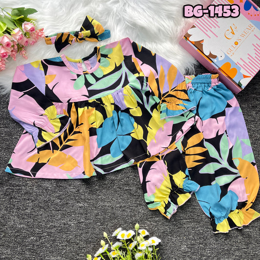 Baby girls Full-Sleeves Tops and Pant Set-BG-1453