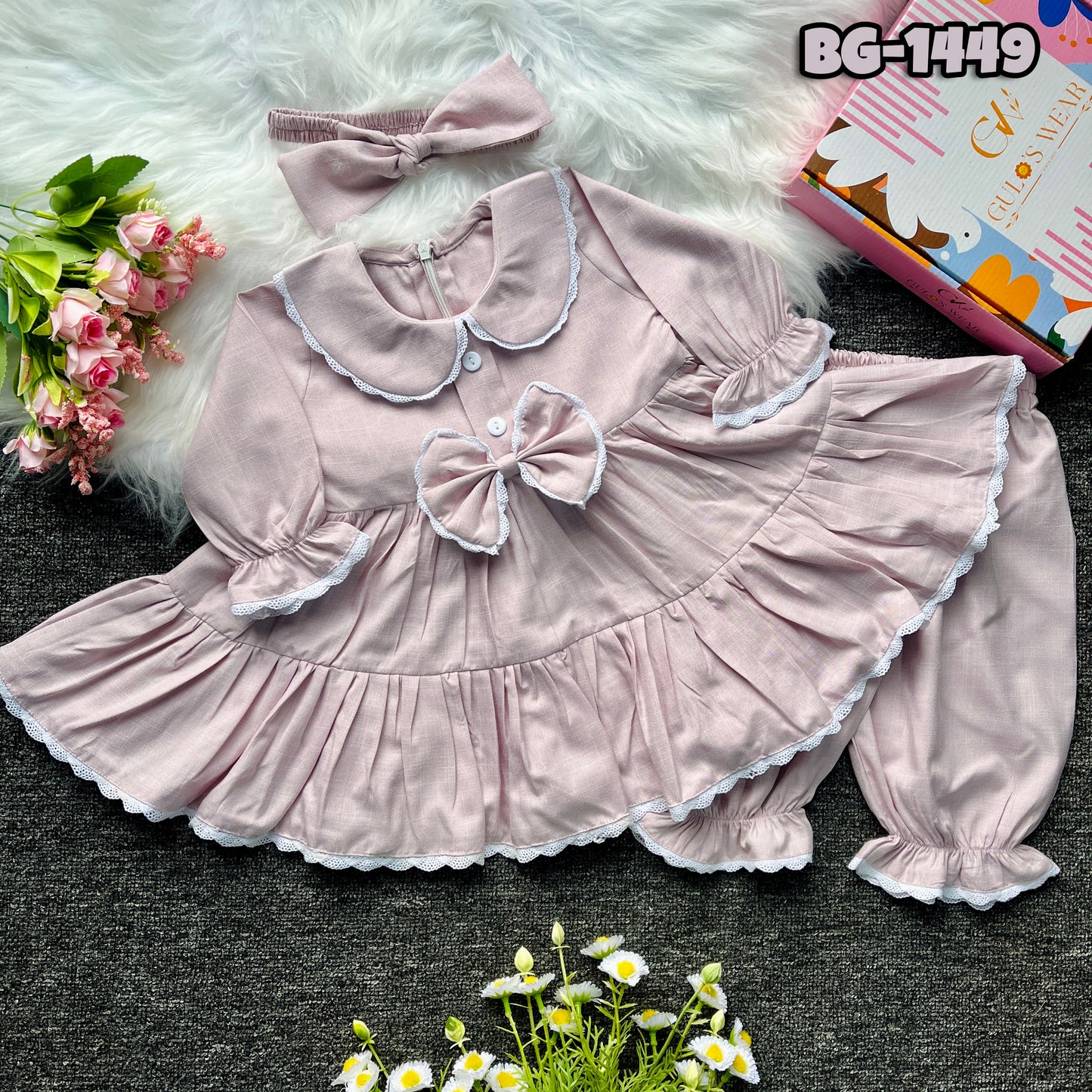 Baby girls full sleeve frock BG-1449