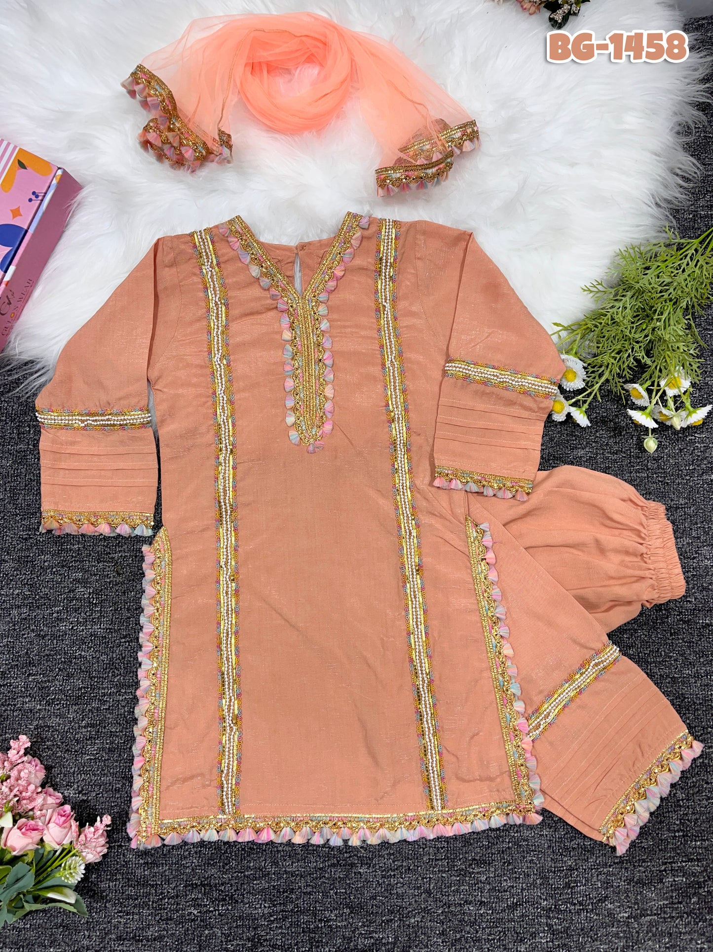 Baby girls full sleeve 3-Peice set BG-1458