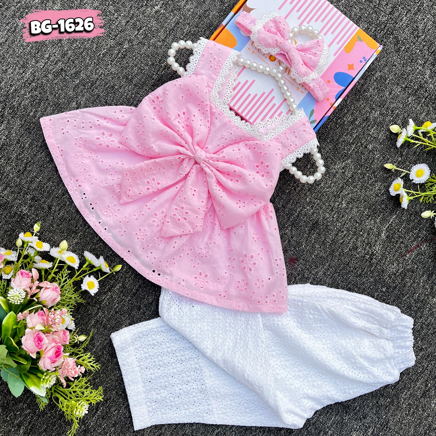 Baby Girls Summer Tops and Pant Set-BG-1626