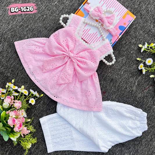 Baby Girls Summer Tops and Pant Set-BG-1626